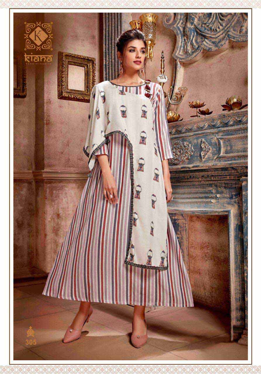 Vintage Vol-3 Kiana Fashion Launch Rayon Long Kurti Vintage Vol-3 Kiana Fashion Launch Rayon Long Kurti